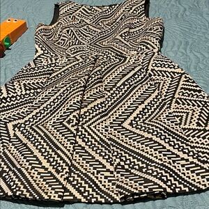 Elegant Asymmetrical Brown and White and Gold Dress